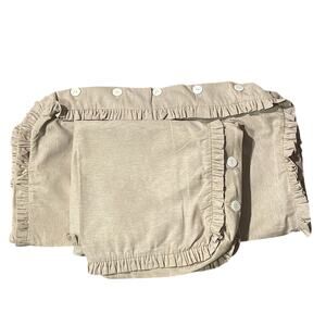 Legacy Home Classic Ruffled Natural Linen Cotton Sham. OS